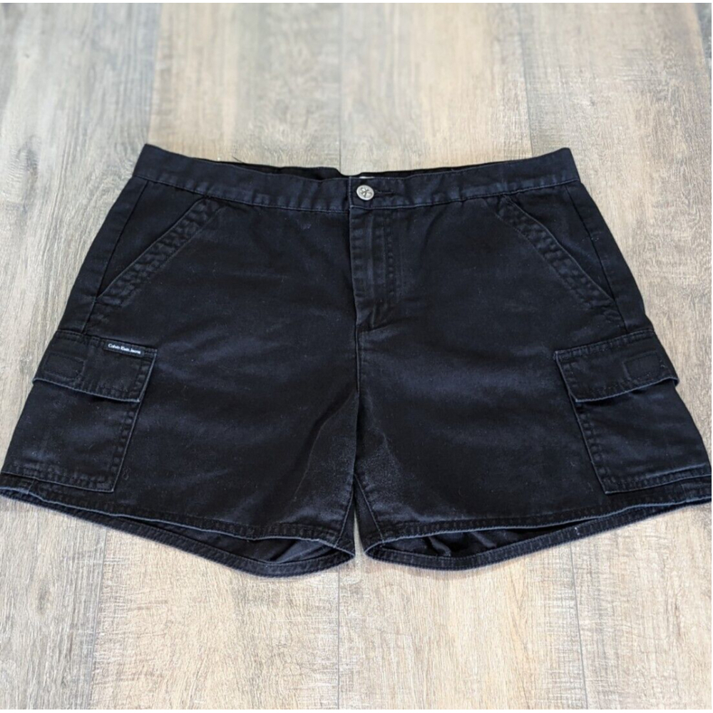 Calvin Klein Black Cargo Shorts for Women